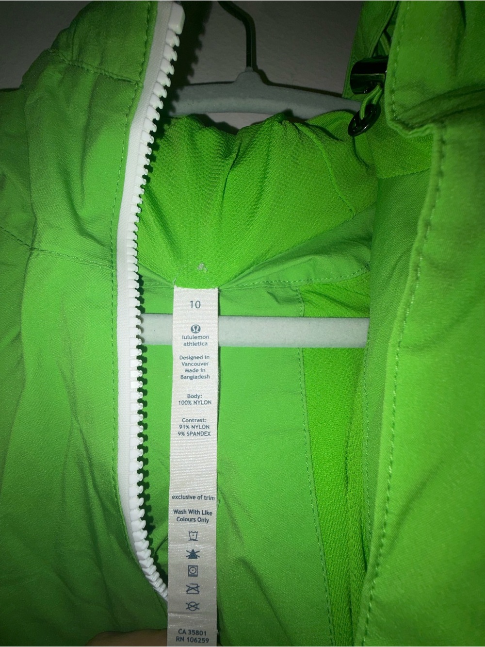 lululemon athletica Neon Green Utility Jacket